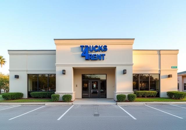 Trucks 4 Rent office front on US-19, Hudson, FL